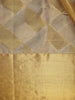 Golden Yellow Geometric Woven Design Pure Kanchipuram Tissue Silk Saree