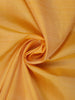 Golden Yellow Solid Woven Pure Silk Saree With Temple border