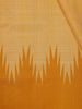 Golden Yellow Solid Woven Pure Silk Saree With Temple border
