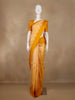 Golden Yellow Solid Woven Pure Silk Saree With Temple border