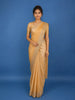 Golden Beige Stone Work Satin Saree