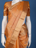 Golden Mustard Floral Design Zari Border Silk Saree - Diadem