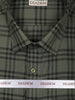 Green Checked Design Cotton Formal Wear Full Sleeve Men Shirt