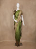 Green Checked Design Semi Tissue Silk Saree