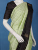 Green Checked Woven Design Pure Kanchipuram Silk Saree