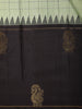 Green Checked Woven Design Pure Kanchipuram Silk Saree