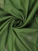 Green Checked Woven Pure Kanchipuram Silk Saree With Zari Border