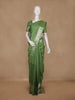 Green Checked Woven Pure Kanchipuram Silk Saree With Zari Border