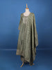 Green Dotted Design Silk Salwar Suit - Diadem