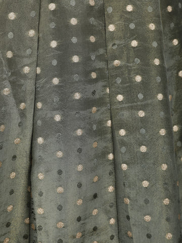 Green Dotted Design Silk Salwar Suit - Diadem