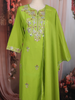 Green Embroidered Cotton Salwar Suit with Dupatta