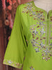 Green Embroidered Cotton Salwar Suit with Dupatta