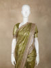 Green Floral Butta Design Tissue Saree with Designer Lace Border