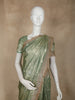 Green Floral Butta Design Tissue Saree with Designer Lace Border