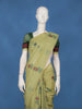 Green Floral Design Pure Cotton Saree