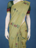 Green Floral Design Pure Cotton Saree