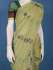 Green Floral Design Pure Cotton Saree