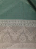 Green Floral Design Semi Silk Saree