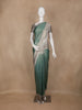 Green Floral Design Semi Silk Saree