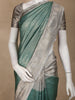 Green Floral Design Semi Silk Saree