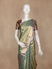 Green Floral Design Semi Tissue Silk Saree