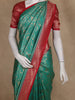 Green Floral Designed Banarasi Silk Saree With Contrast Border