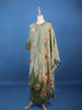 Green Floral Designed Silk Salwar Suit - Diadem