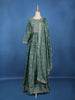 Green Floral Embroidered Design Georgette Gown