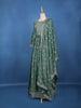 Green Floral Embroidered Design Georgette Gown