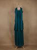 Green Floral Embroidered Design Space Silk Palazzo Suit with Dupatta