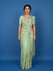 Green Floral Embroidered Kota Cotton Saree