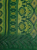 Green Floral Printed Chiffon Saree with Stone Embellished Border