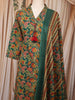 Green Floral Printed Cotton Salwar Suit