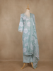 Light Green Floral Printed Cotton Salwar Suit With Dupatta