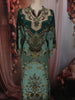 Green Floral Printed Design Synthetic Straight Cut Salwar Suit with Dhoti Pant