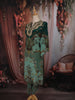 Green Floral Printed Design Synthetic Straight Cut Salwar Suit with Dhoti Pant