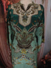 Green Floral Printed Design Synthetic Straight Cut Salwar Suit with Dhoti Pant