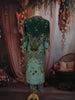 Green Floral Printed Design Synthetic Straight Cut Salwar Suit with Dhoti Pant