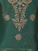 Green Floral Sequins And Beads Embroidered Design Organza Palazzo Suit with Dupatta