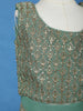 Green Floral Sequins Design Georgette Kids Lehenga