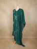 Green Floral Thread Embroidered Design Cotton Straight Cut Salwar Suit