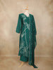 Green Floral Thread Embroidered Design Cotton Straight Cut Salwar Suit