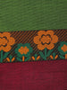 Green Floral Woven Design Cotton Saree with Contrast Border