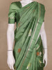 Green Floral Woven Design Pure Banarasi Silk Saree