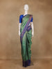 Green Floral Woven Design Pure Kanchipuram Silk Saree