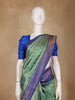 Green Floral Woven Design Pure Kanchipuram Silk Saree