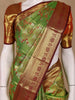 Green Floral Woven Pure Kanchipuram Silk Saree - Diadem