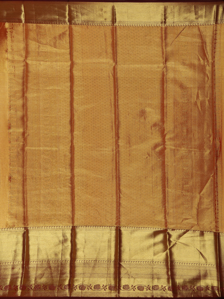 Green Floral Woven Pure Kanchipuram Silk Saree - Diadem