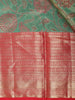 Green Floral Woven Pure Kanchipuram Silk Saree with Zari Border