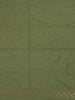 Green Geometric Floral Design Semi Tussar Silk Saree